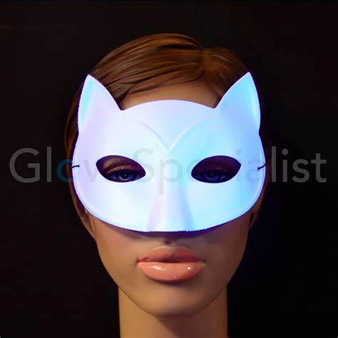 Uv Blacklight Eye Mask Cat White Glow Specialist Glow Specialist