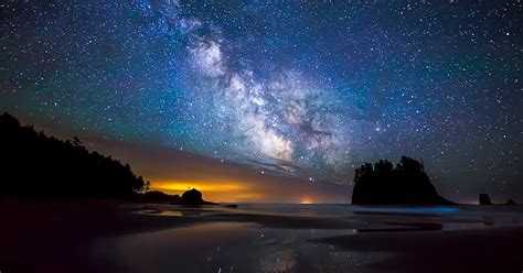 The Milky Way Galaxy Over Olympic Wilderness Earth Blog