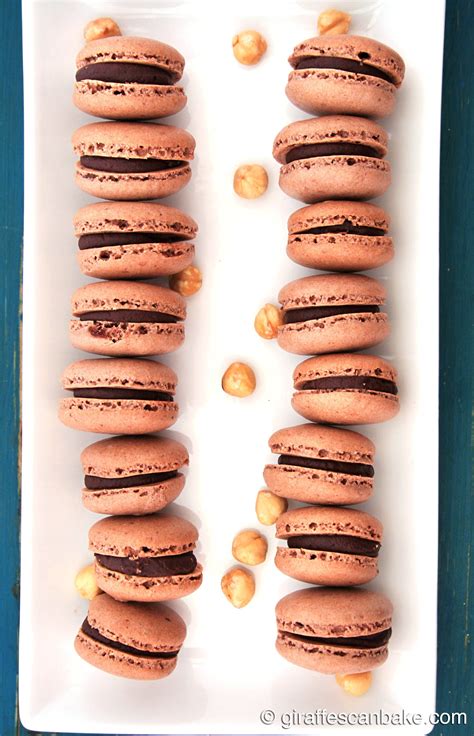 Chocolate And Hazelnut Macarons Recipe Nutella Ganache Macaron