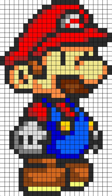 Patron Mario Bros Pixel Ganchillo Perler Bead Mario Perler Art Diy