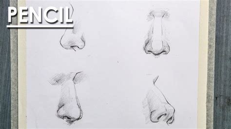 Easy Way To Draw Noses From Different Angle In Pencil Step By Step