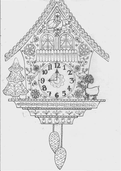 German cuckoo clock coloring page. Here's a few bits I've been working on lately. First some ...