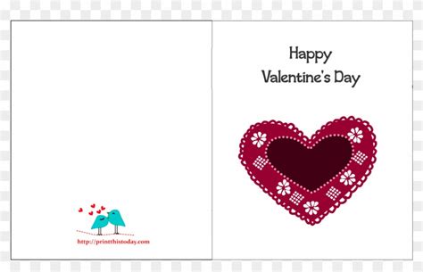 Happy Valentines Day Card Printable Valentines Day Card Free Transparent PNG Clipart Images