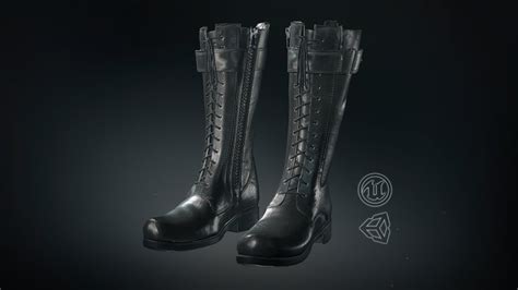 Blackbrowncamel Leather Boots 3d Model Game Ready Cg Studiox