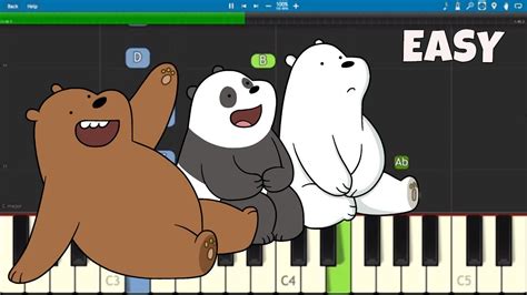 we bare bears theme song easy piano tutorial acordes chordify