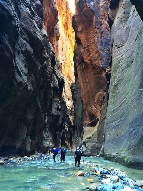 A 16 Mile Hike Through The Virgin River At Zion National Park The