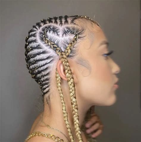 Beautiful Lemonade Braids With Heart Hairstyles 2022 Honestlybecca