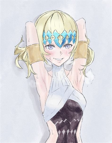 Safebooru 1girl Armlet Armpits Arms Behind Head Arms Up Backless Outfit Bare Shoulders Bevist