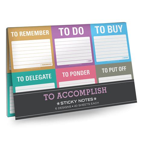 To Accomplish Sticky Notes Packet Sticky Notes Ts For Coworkers