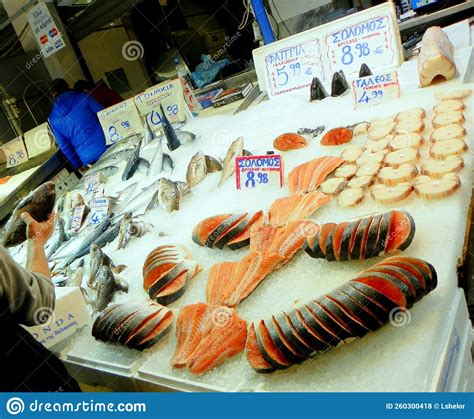 Greece Athens Fresh Fish On The Market Stock Photo Image Of Greece