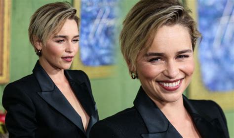 Emilia Clarke In Pictures Game Of Thrones Star Debuts New Pixie Crop On The Red Carpet