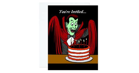 Dracula Vampire Halloween Birthday Card Zazzle