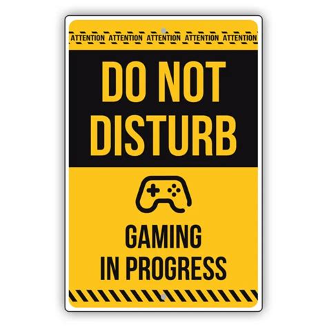 Do Not Disturb Gaming In Progress Video Game X Box Novelty Aluminum