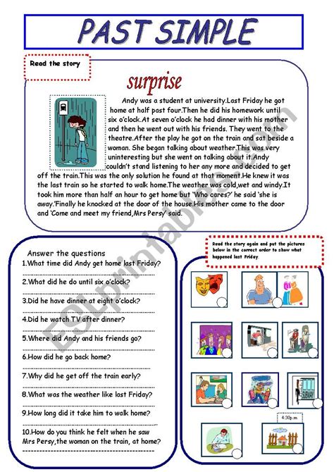 Simple Past Tense Reading Exercises