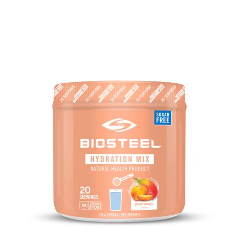 Hydration Mix Peach Mango 20 Servings Biosteel Canada