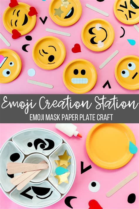Paper Plate Craft For Kids Emoji Masks Crafts And Activities