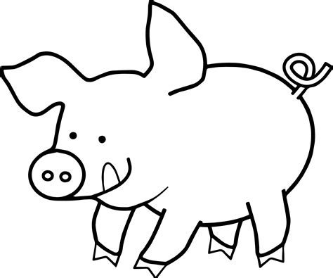 Cartoon Pig Pages Coloring Pages
