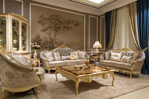 As09 Royal Classic Sofa Set And Luxury Fabric Living Room Sofa