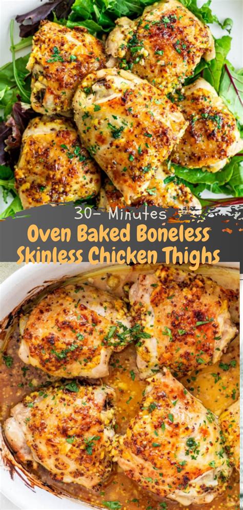 30 Min Oven Baked Boneless Skinless Chicken Thighs ~ Recipe Atllasik Recipe In 2020