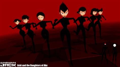 mmd model ashi and the daughters of aku dl by sab64 on deviantart