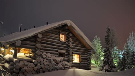 🔥 44 Log Cabin In Snow Wallpaper Wallpapersafari