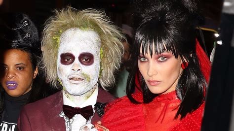 Very few celebrity relationships are as on and off again as bella hadid and the weeknd's—sorry, abel tesfaye—relationship was, amirite? Bella Hadid The Weeknd Dressed as Beetlejuice and Lydia ...
