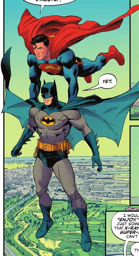 The Batman And Supermangirl Are Flying Through The Air