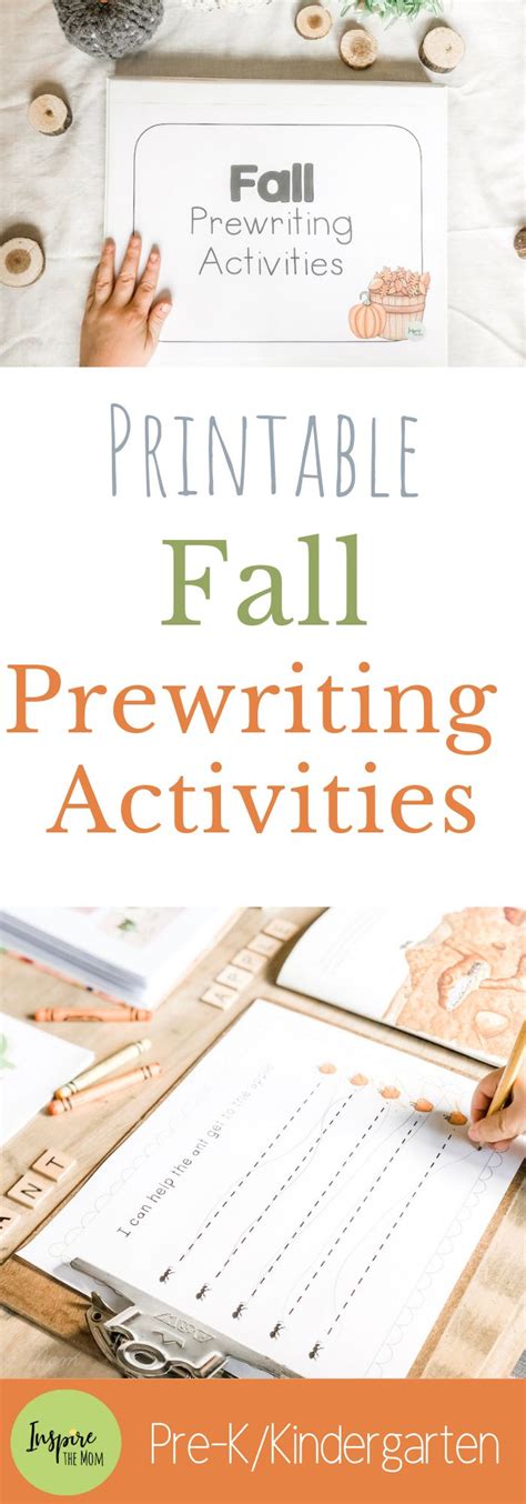 Fall Prewriting Activities Preschool Pre Writing Activities Pre