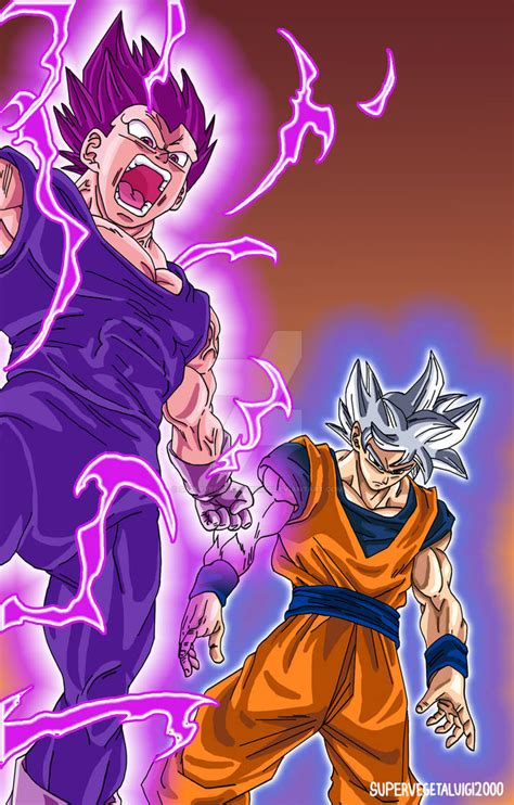 ultra instinct goku and ultra ego vegeta by supervegetaluigi2000 on deviantart