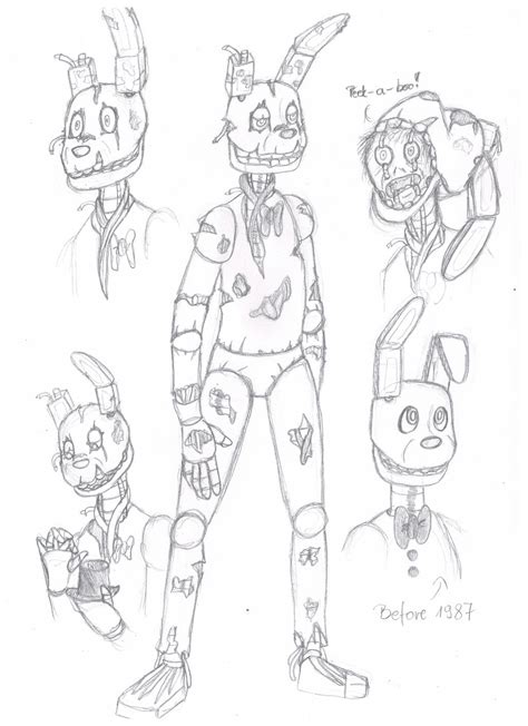 Springtrap Sketches My Interpretation By Buck678 On Deviantart