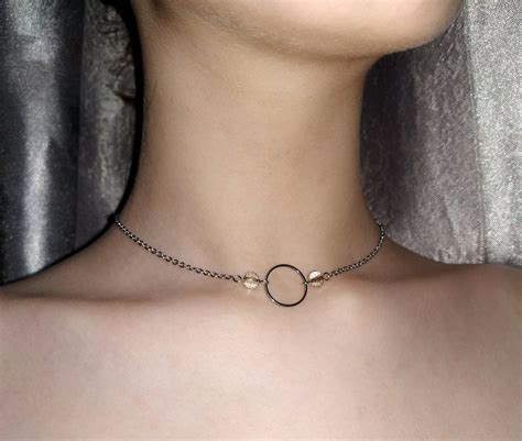Discreet Day Collar 247 Wear O Ring Choker Submissive Day Etsy