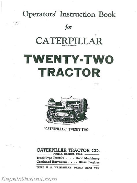 Caterpillar 22 Crawler Operators Manual