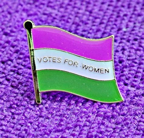 Suffragette Flag Lapel Pin Badge Votes For Women Etsy Suffragette