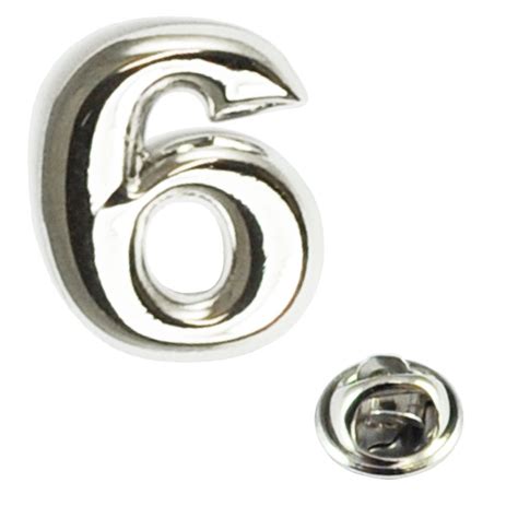 Number 6 Lapel Pin Badge From Ties Planet Uk