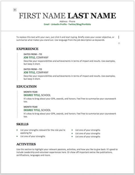Free Printable Resume Templates Download Of Printable Resume Template Vrogue