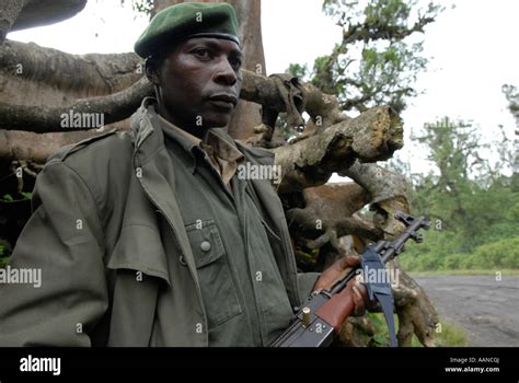 An Armed Fardc Congolese Government Soldier With A Kalashnikov Ak 47