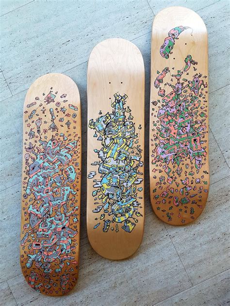 Artist Store Crazy Handpainted Skateboard Wall Art Free Shipping