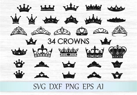 Crown Svg Crown Svg File Crowns Svg Tiara Svg Crown Cut File