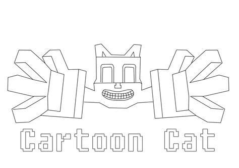 Minecraft Cartoon Cat Coloring Page Download Print Or Color Online