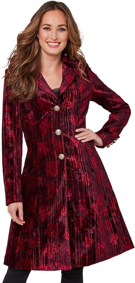 Joe Browns Women S Remarkable Velvet Jacket Coat Red Berry A 8