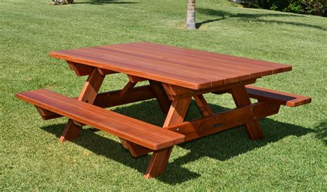 Redwood Picnic Table Customize Your Redwood Table