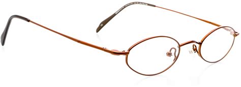 optical eyewear oval shape metal full rim frame prescription eyeglasses rx cocoa walmart