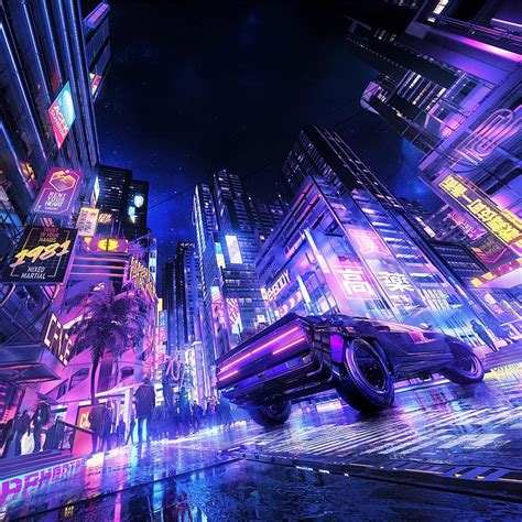 4k Wallpaper Cyberpunk Neon Anime Wallpaper Cyberpunk Neon Anime