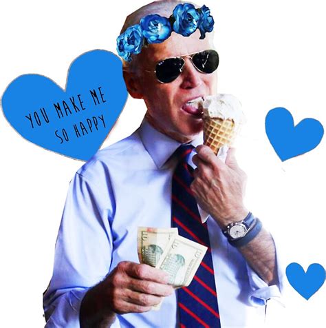 Joe Biden Eating Ice Cream Stickers By Jessguida Redbubble