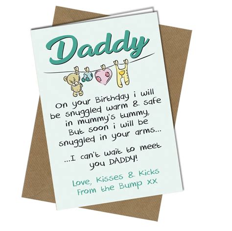 I will always admire you and your lessons. #1072 Birthday Card Daddy Mummy to Be Love From Baby Bump ...