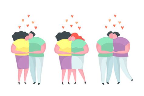 Drawing Of A Lesbians Kissing Illustrations Royalty Free Vector