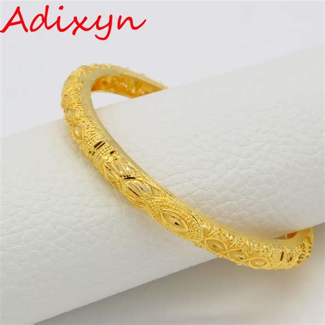 Adixyn Dubai Gold Bangles Women 24k Gold Color Banglesandbracelets Africanethiopianarabkenya