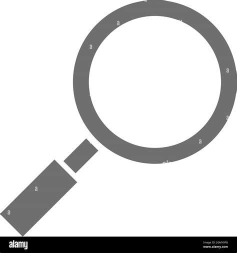 magnifying glass magnifier loupe search grey icon stock vector image and art alamy