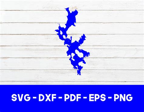Moosehead Lake Maine Map Shape Svg Cut File Png Dxf Cricut Vector Clipart Design