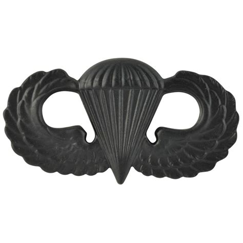 Us Army Parachute Badge Black Finish Full Size